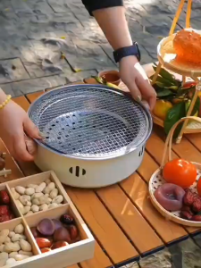 Mini Brazier Portable Barbecue Grill Folding Fire Pit Grills Home Camping Furnace Bbq Kitchen Utensils Charcoal Outdoor Grille