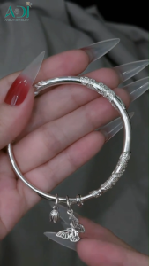 Vòng Tay Nữ Bạc 999 ADJ Bướm Hoa Duyên Dáng Phụ Kiện Trang Sức Nữ Lắc Tay Cao Cấp SVC15406AD