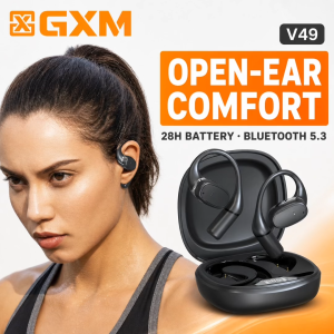 GXM V49 OWS Open-Ear Bluetooth 5.3 Earbuds 8H Battery Life AI Noise Reduction IP54 Sports Wireless Earphone Earbuds