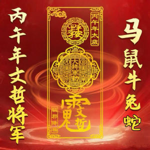 2026 TaiShui Metal Phone Sticker Horse Year Lucky Charm General WenZhe Protector Decal for Mobile Phone Back Cover Decoration