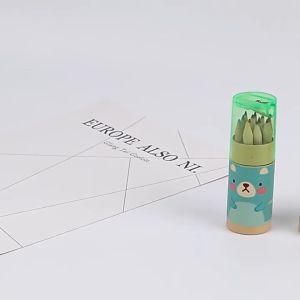 Murah Banget - Pensil Warna 12 IN 1 Free Serutan Pensil / Pensil Color / Pensil Warna Karakter Kemasan Tabung Murah Import / Peralatan tulis