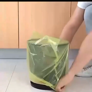 2 Rolls 30pcs Scented Drawstring Trash Bags Floral Fragrance  Garbage Bag Disposable Plastic Bags Thickened Household