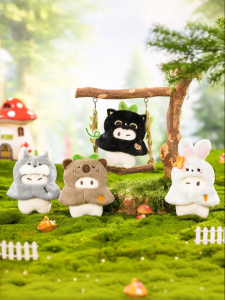 WAIGUOCHUPIN | Removable DIY Fluffy Animal Cloak Keychain