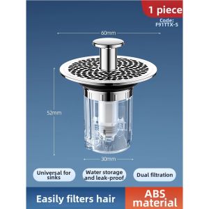 Anti-Odor Anti-Clogging Drain Filter Press-type Basin Stopper