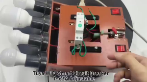 TUYA WIFI Smart Circuit Breaker 1P 63A Power Metering Energy Meter DIN Rail Smart Home wireless Remote Control Voltage Current Protection Switch Over Current Limter