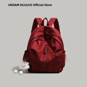 URCDN RDALVO | Minimalist Pure Color Womens Backpack for Students and Commuters