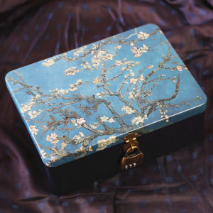 Password Lock Storage Box Iron Material Security Enclosure Packaging Gift Box with Lock for Home Organization And Storage