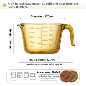 AMERCOOK | Heating Measuring Cup with Lid
