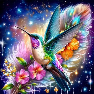 BILIBILI | Oil Painting By Numbers Kit Hummingbird Pattern Number Drawing Canvas DIY Pictures By Numbers Home Decor