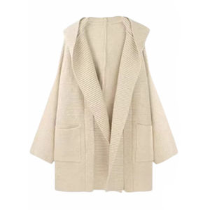 BINKAFENNY | Thickened Knitted Hooded Sweater Coat Womens Autumn Winter New Lazy Style Cardigan Top Korean System Long Medium Length