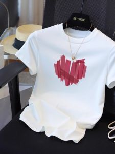 Áo Thun Cotton Tay Ngắn Thời Trang Cho Nữ 2025 Dáng Ôm in Họa Tiết Mùa Hè Chất Lượng Cao Của Nam Yêu Thích