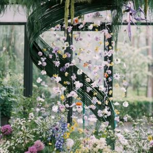 Dopamine Simulated Flowers Wedding DIY Floating Flower Curtain Fish Line Door Hanging Decorations Bedroom Decoration Accessories