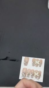 [R766]เล็บปลอม 3D สไตล์โมเดิร์นใช้งานง่าย กล่องละ 24 ชิ้น