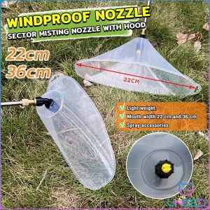Misting Spray Nozzles: Windproof Plastic High Pressure Misting Nozzle with Hood Sector