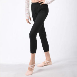 High Waist Nine-Piece Pants Tight Fit Thin Ballet Practice Pants Summer Black Shape Body Exam Grade Youth Ballet Dance Wear