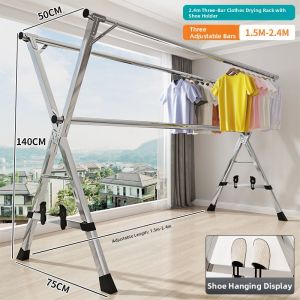 Adjustable Folding Easy-to-use Clothes Drying Rack