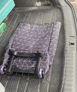 20kg Capacity Shopping Cart: Foldable Grocery Trolley & Portable Hand Truck