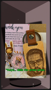 Personalized Keychain – Custom Laser EngravedBeechwood Material with Gift Box & Dedication Card.