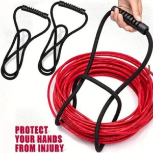 61cm Storage Strap Heavy-Duty Hook and Loop Cord Carrying Strap Hanger and Organizer with Handle for Pool Hoses Garden Hoses Cables