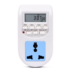 AC220V LCD Hẹn Giờ Ổ Cắm EU Cắm 7 Ngày Hàng Tuần Có Thể Lập Trình Lập Trình Thời Gian Điều Khiển Cho Đèn Nước Công Tắc Điện Tử Cho Nhà Bếp