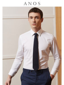 ANOS | Anti-wrinkle Mens White Dress Shirt