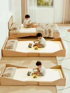 Montessori Extendable Children Bed Solid Wood