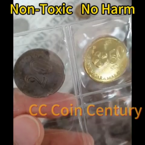 Penyimpanan Koleksi Syiling halaman poket ada penutup 9-Hole Coin Collections Inner Sheets Pocket with Lid -Stationery