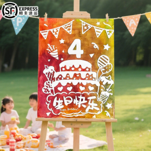 Birthday DIY Coloring Sketch Board