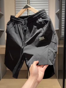 Mens Summer Casual Short Pants Breathable Thin Quick Dry Splicing Design Comfortable Loose Fit Sporty Style mid Waist Shorts