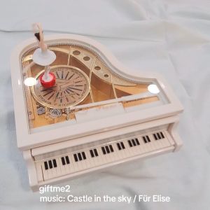 Piano music box Ballet Music box White piano music box Ballerina Girl Gift