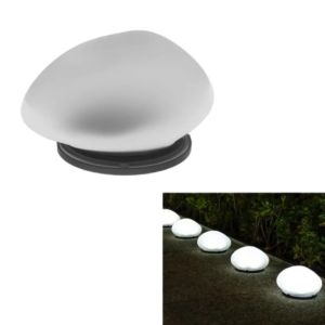 Solar Stone Light Outdoor IP65 Ground Lamp Frosted Glass Garden Lantern Landscape Decorative LightingLawn Yard Patio Pathway