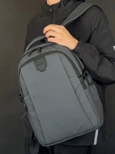 Techdoo Tas Ransel Pria Earphone Hole Tas Sekolah Kuliah Kerja Tas Punggung Laptop TR736