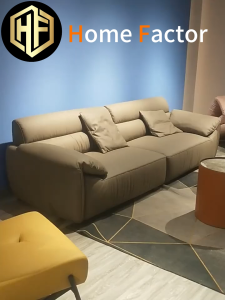 Cat Claw Leather Sofa(FREE DELIVERY&INSTALL)Type SF054 210cm Brown Leather Sofa