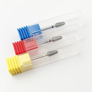 Peanut Shape Nail Art Grinding Head 2.35mm Manicure Tools Nail Polisher Tool For Removing Burrs And Dry Skin On Nail Edges Japanese Style Russian Style Emery Manicure Grinding Head