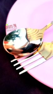 BatutsPh - Personalized Korean Style Utensils Cutlery Spoon Fork with Case Travel Cutlery Giveaways Souvenirs with Name Logo Camping Baon to School