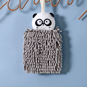 Chenille New Cute Childrens Hanging Hand Towel Creative Cartoon Hand-Wiping Ball Quick-Drying Absorbent Cleaning Cloth