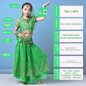 Indian Dance Childrens Costume Tianzhu Childrens Xinjiang Ethnic Dress Suit June 1 Festival Watch Costume Girl