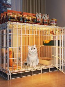 Extra Large Double Layer Cat Cage Villa Free Space with Toilet Indoor Home Cat Shelter Cat House Cat Supplies by Ebirang