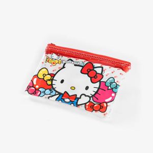 Sanrio | Sanrio Hello Kitty PVC Zipper Pouch Waterproof Transparent Storage Bag for Coins Cosmetics