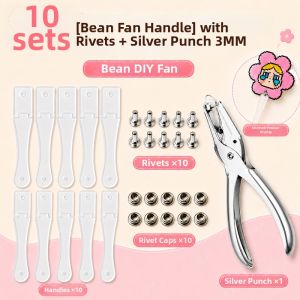 YUGUANG | DIY Creative Transparent Plastic Fan Handle Accessories With Rivets