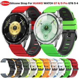 Sports Silicone Strap For HUAWEI WATCH 5 GT 6 5 4 3pro SE 2 46mm/GT6 5 Pro 22mm Bracelet For Huami AMAZFIT BIP 6/GTR 4 3 Bands