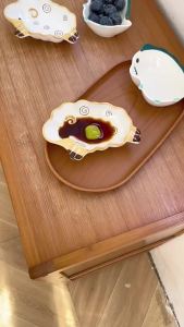 EELHOE | 【H】Cute Alpaca Shaped Dipping Sauce Dish Ceramic Creative Condiment Dish Small Plates Tableware Home Kitchen Supplies