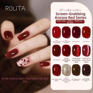 Classic Winter and New Year Reds Nail Gel Set 20 Colors