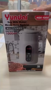 Soymilk Maker Yundai  MSK-1000 Mesin Pembuat Susu Kedelai Jus Juice Aneka Sayur dan Buah Kacang Kacangan Soy Milk Tanpa Saring Membuat Sereal Sarapan Pagi Blender dan Masak Dengan 10pcs Mata Pisau Stainless Laz Mellius Store COD