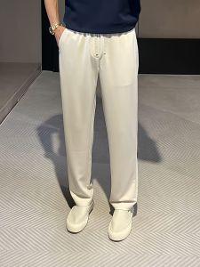 Loose Casual Pants Mens Spring Autumn 2025 New Trend Pure Color Versatile High-End Feeling Straight Leg Wide Leg Long Pants