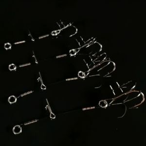 Lưỡi Câu Cá Hồi Cá Chó Cá Tầm Bằng Thép Carbon Cao Cấp Spinpoler T-Treble Stinger Rig # 1/ # 1/0 Cho Phụ Kiện Mồi Câu Mềm Bằng Cao Su 3 Chiếc