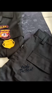 BAJU SERAGAM PDL HITAM SATPAM BRIMOB SECURITY SETELAN PDL LAPANGAN HITAM PAKAIAN DINAS LAPANGAN