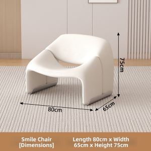 YIZUO | Curved Sofa Creamy Style Living Room Small Space Modern