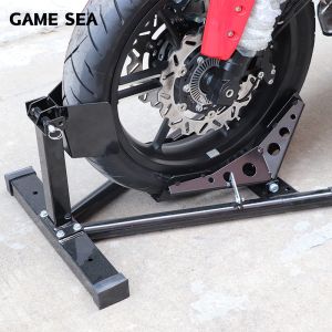 สแตนล็อคล้อหน้า ล็อคล้อหน้า ล็อครถกับพื้น ตั้งรถโชว์รถ/ สีเหลือง BIGBIKE FRONT Wheel Lock CHOCK / RACING black