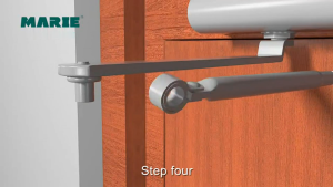 Door Accessories Quality BTO Main Door Auto Door Soft Closer with Slide Arm Stopper Black Color